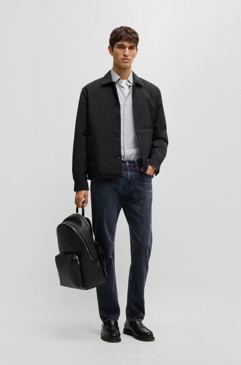 BOSS DELAWARE SLIM-FIT JEANS IN DARK-BLUE STRETCH DENIM outlook