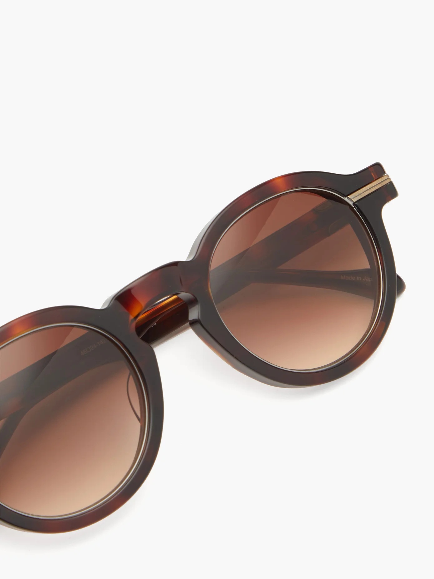 Round tortoiseshell-acetate sunglasses - 2