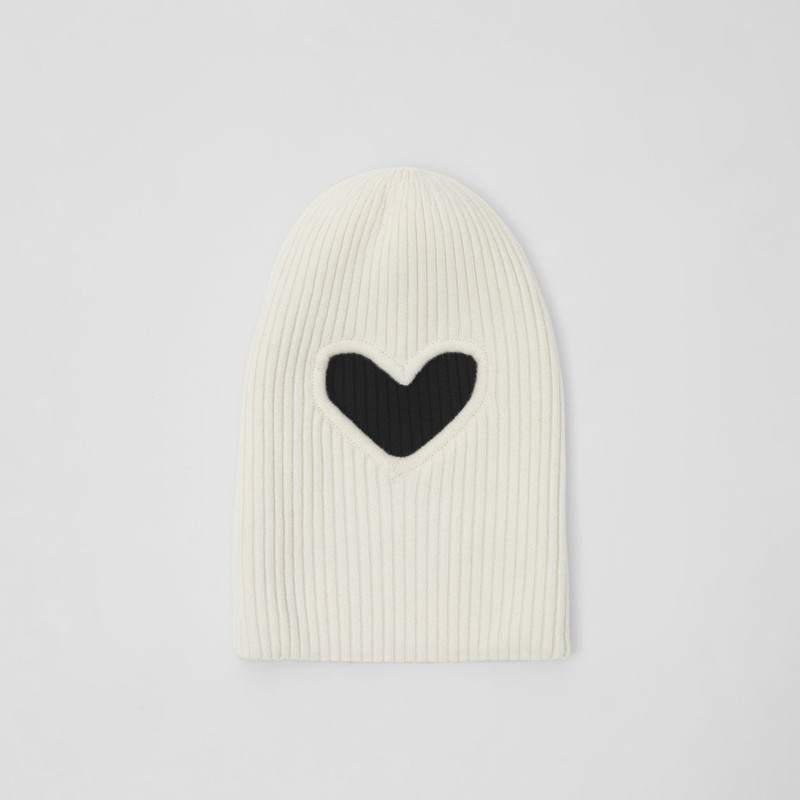 Reversible Cut-out Detail Rib Knit Wool Beanie 6