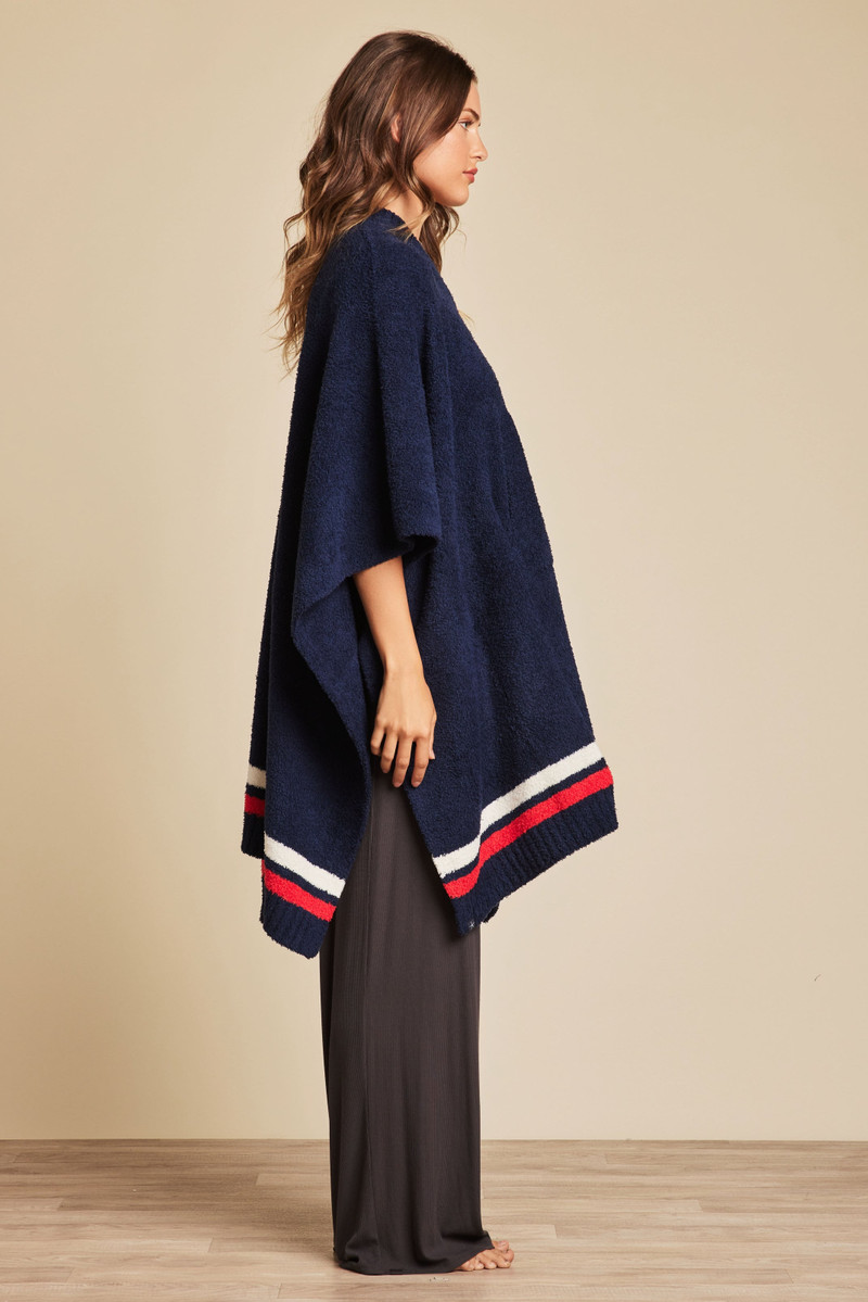 Barefoot Dreams CozyChic® Boston Red Sox™ 3 in 1 Poncho outlook
