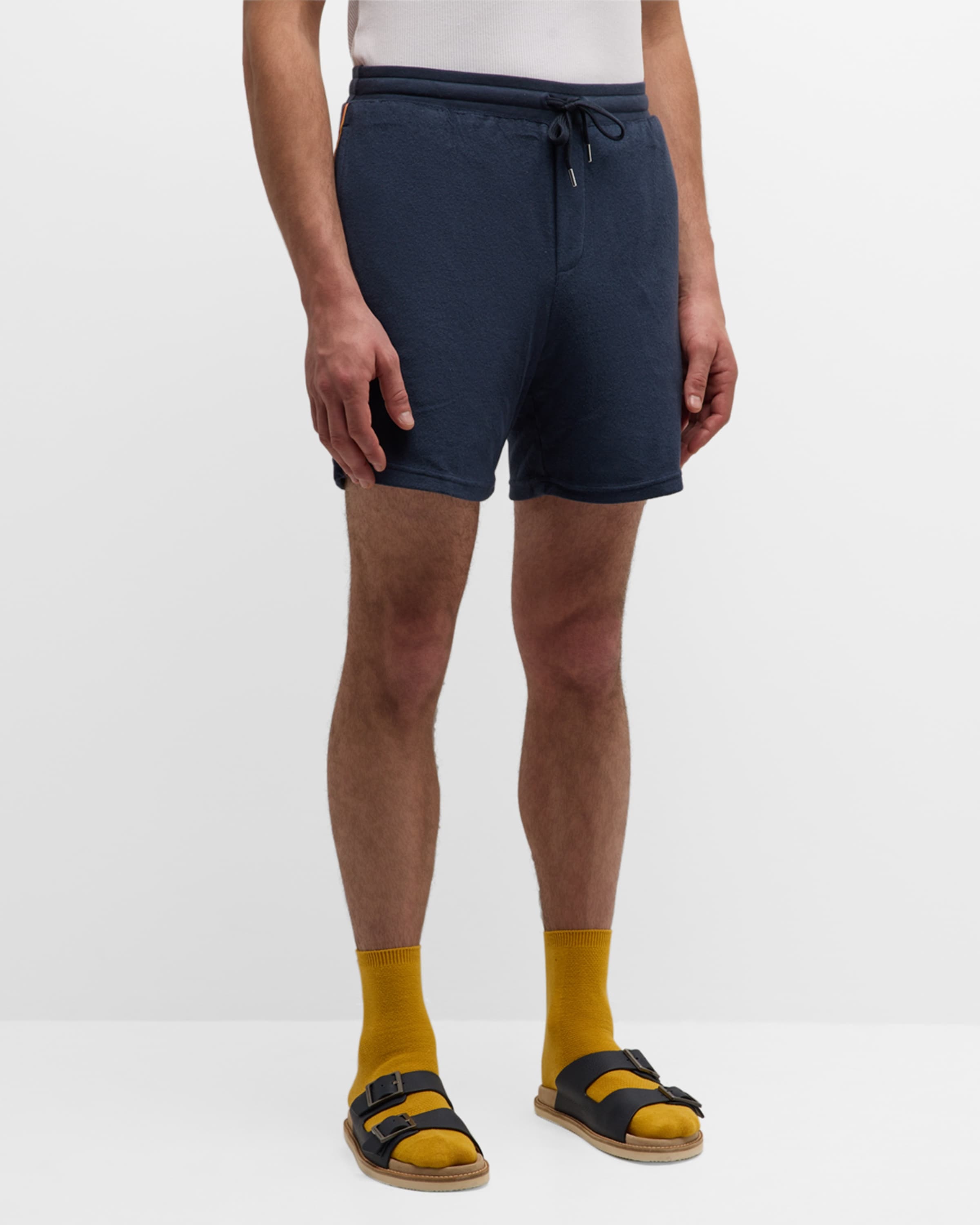 Men's Toweling Side-Stripe Shorts - 2