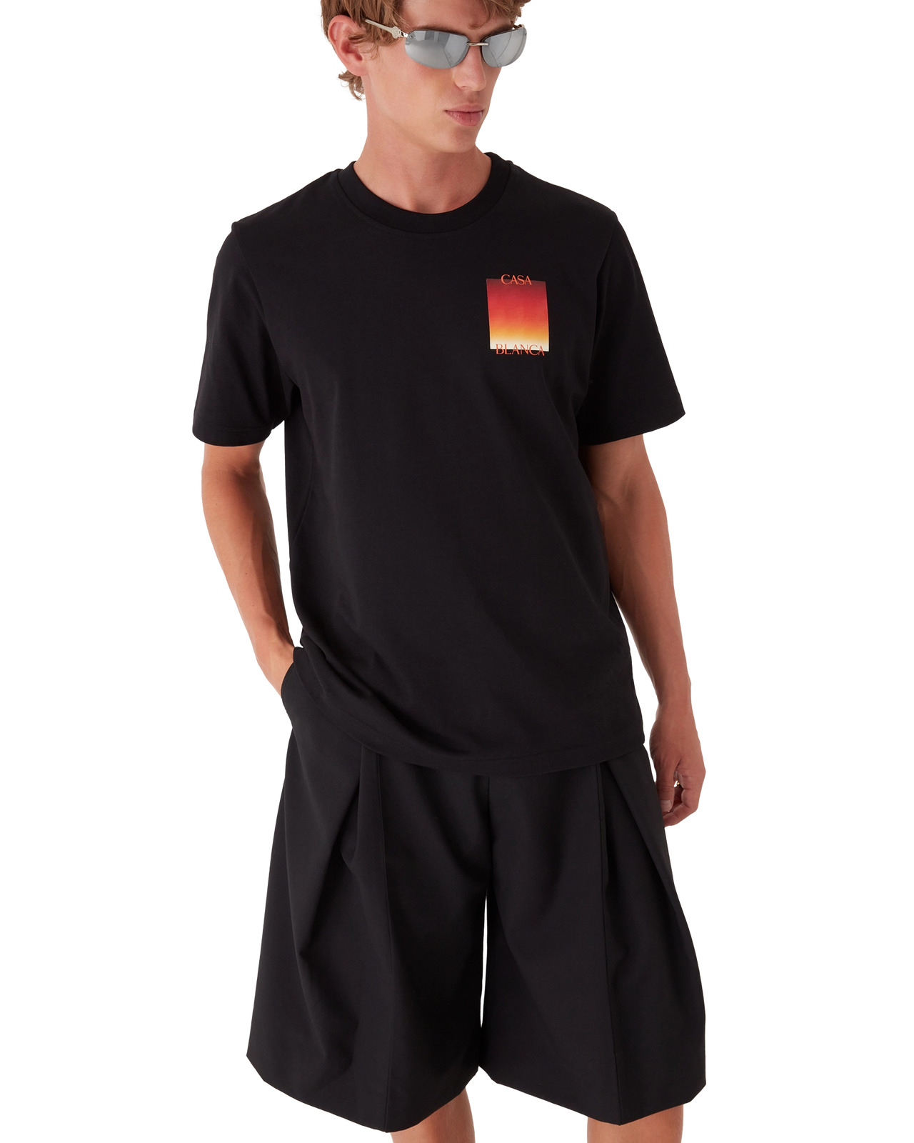 Gradient Square Short Sleeve T-Shirt | Casablanca Paris - 4