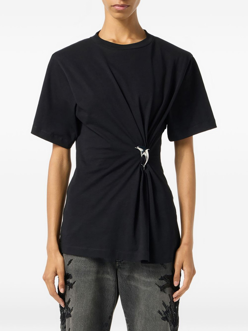 Blumarine dolphin-detail T-shirt outlook