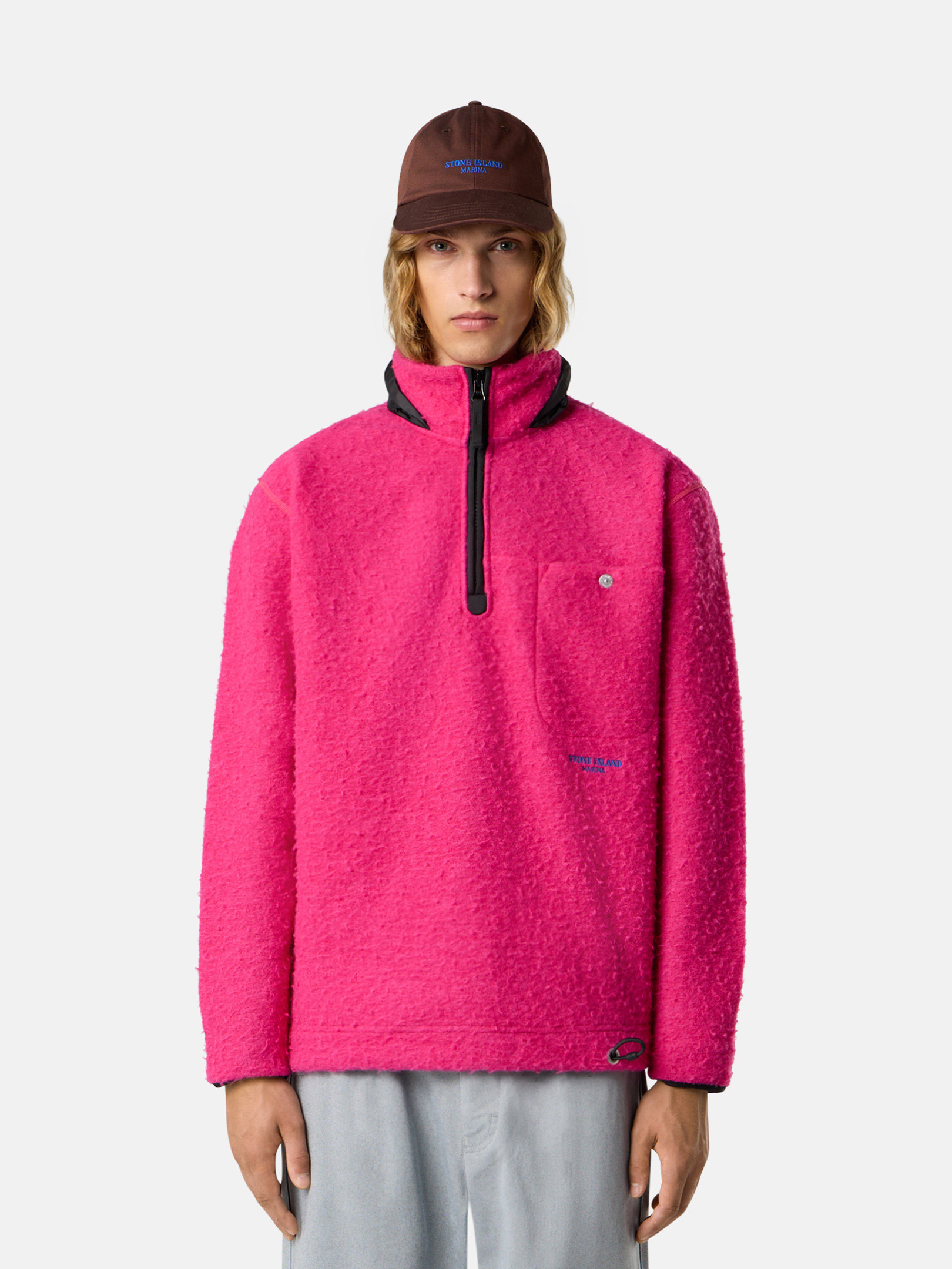 6100025 RATTEEN WOOL POLY FLEECE_STONE ISLAND MARINA - 2