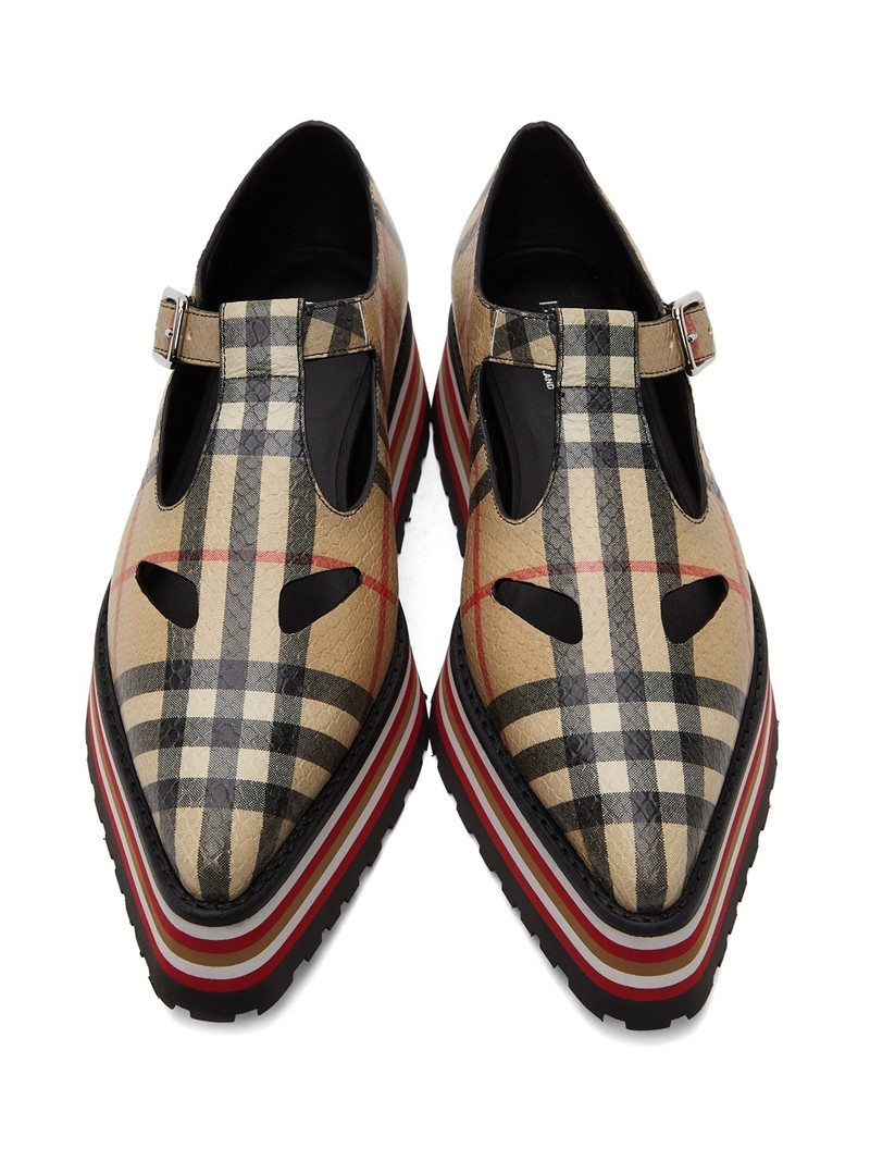 Beige Check Aldwych Mary Jane Oxfords 5
