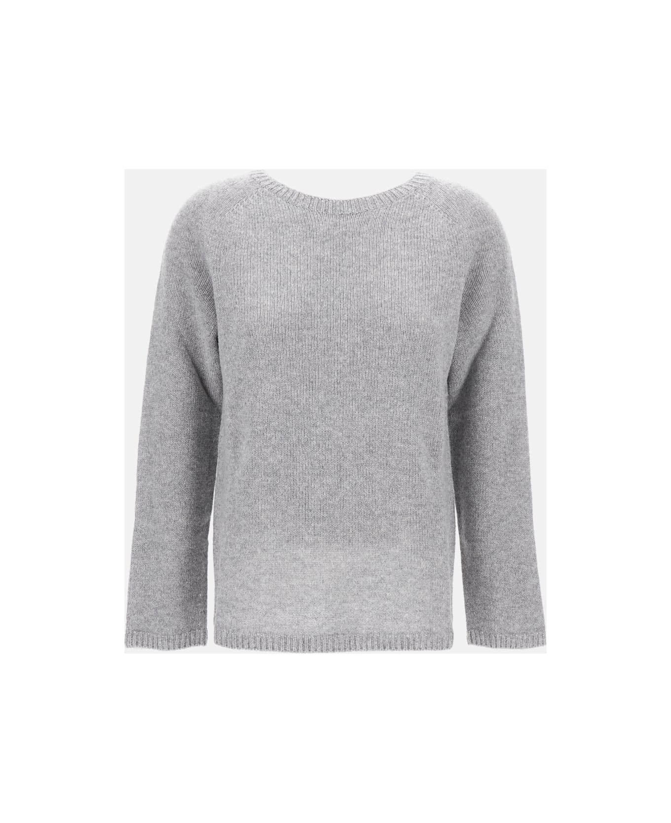 Crew Neck Cashmere Blend Pullover - 3