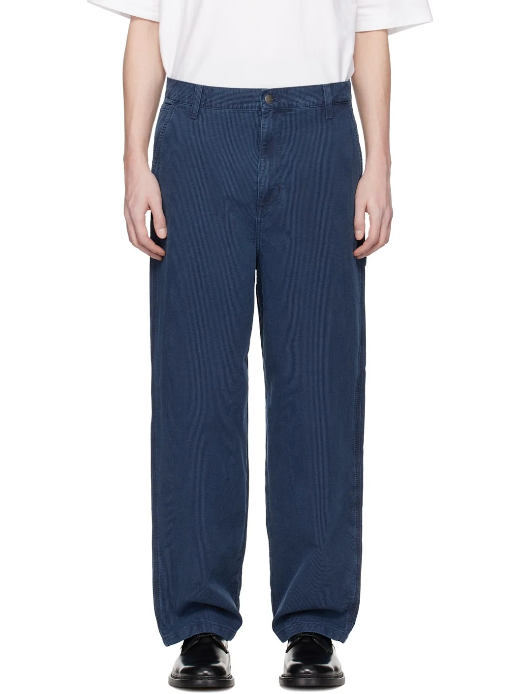 Blue Parrish Corduroy Trousers - 1