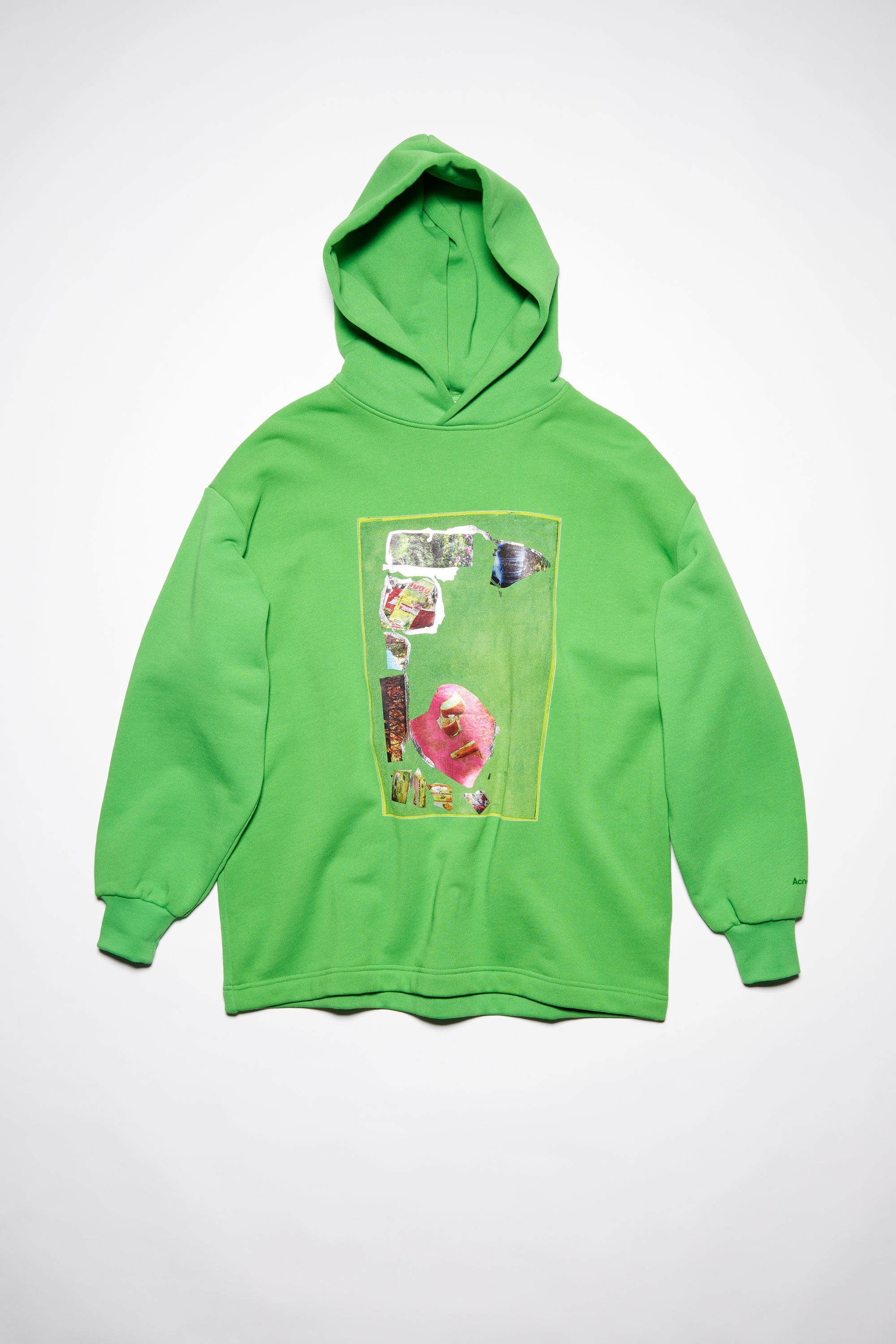 Digital print hooded sweatshirt - Green - 5