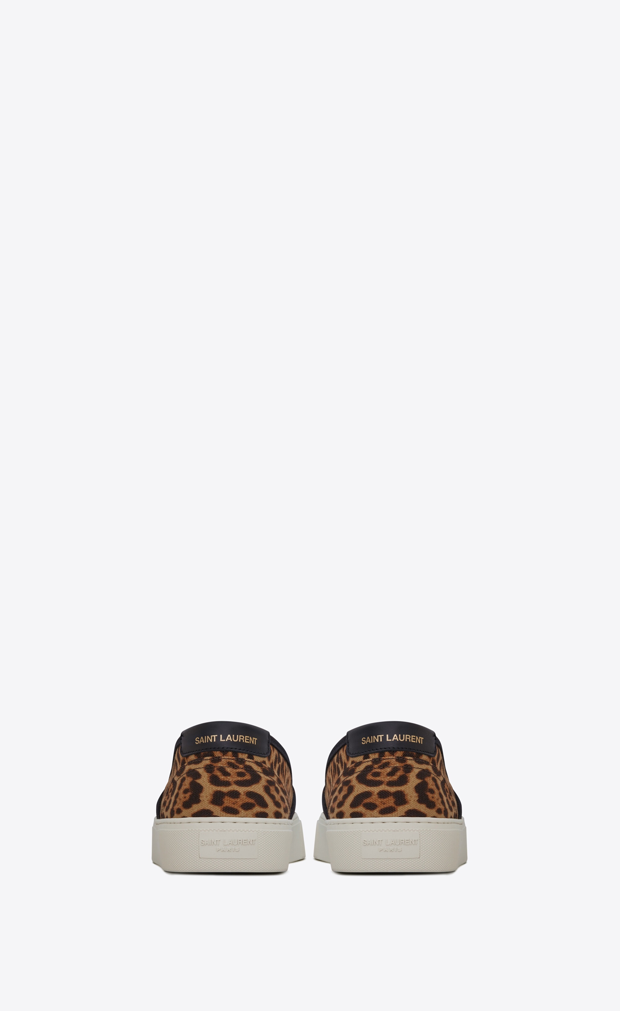 venice slip-on sneakers in leopard-print canvas - 3