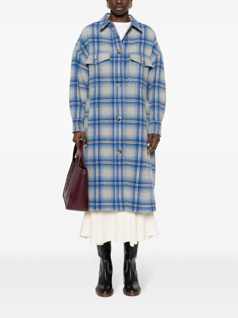 Fontizi checked coat - 2