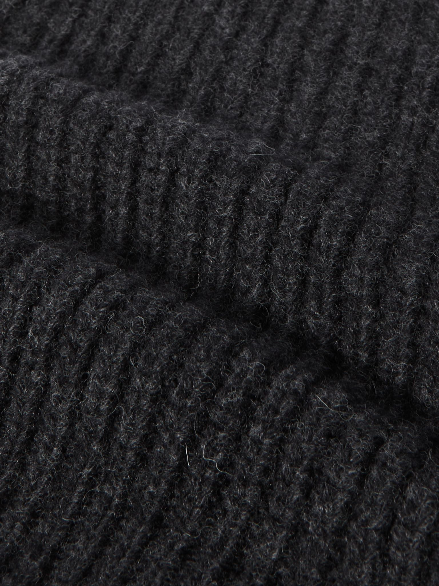 Ribbed wool balaclava Gray - 3