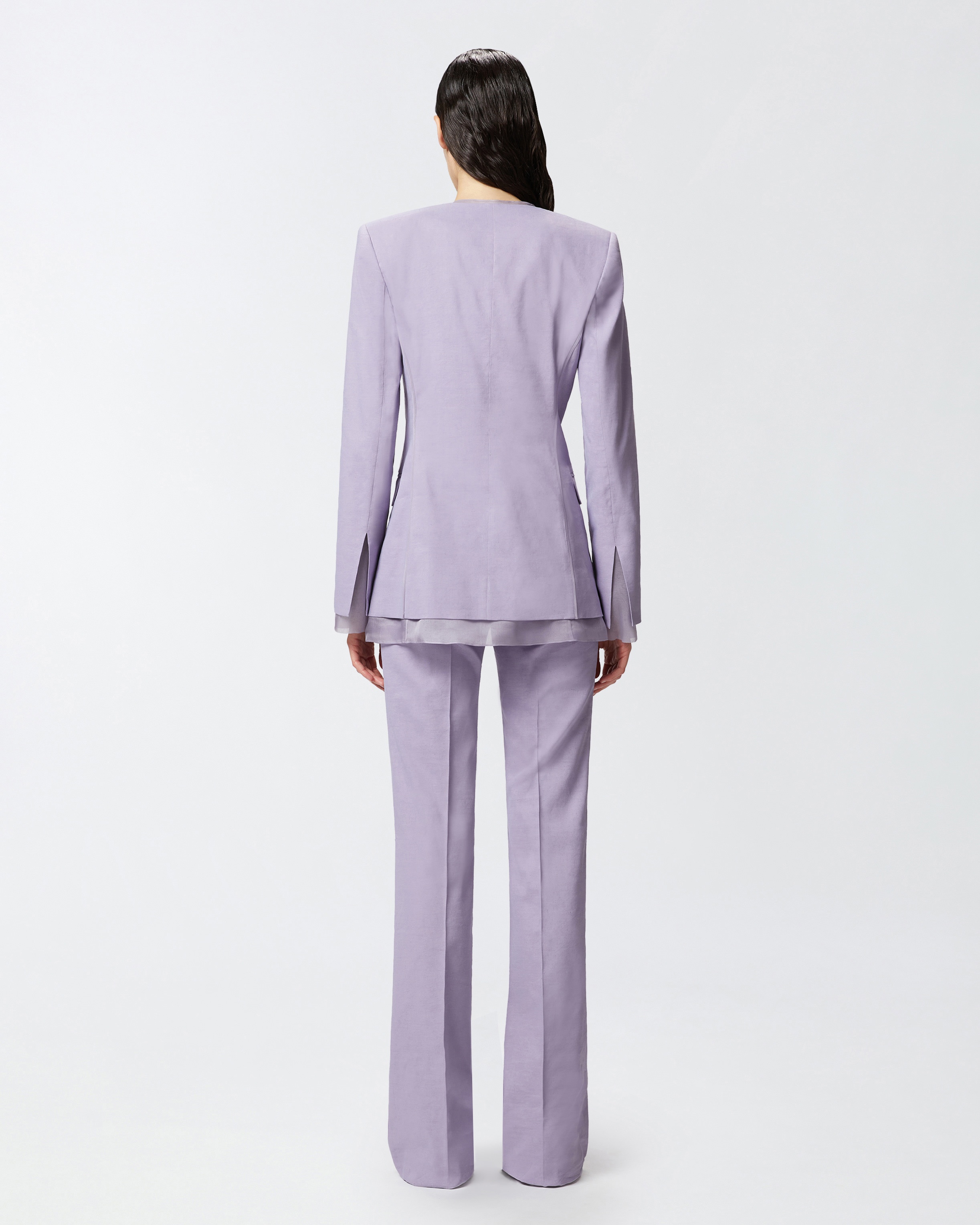 ELEGANT LINEN AND SILK ORGANZA BLAZER - 4