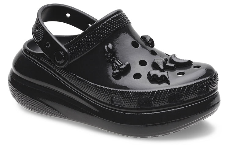 (WMNS) Crocs Crush High Shine Clogs 'Black' 209285-001 - 3