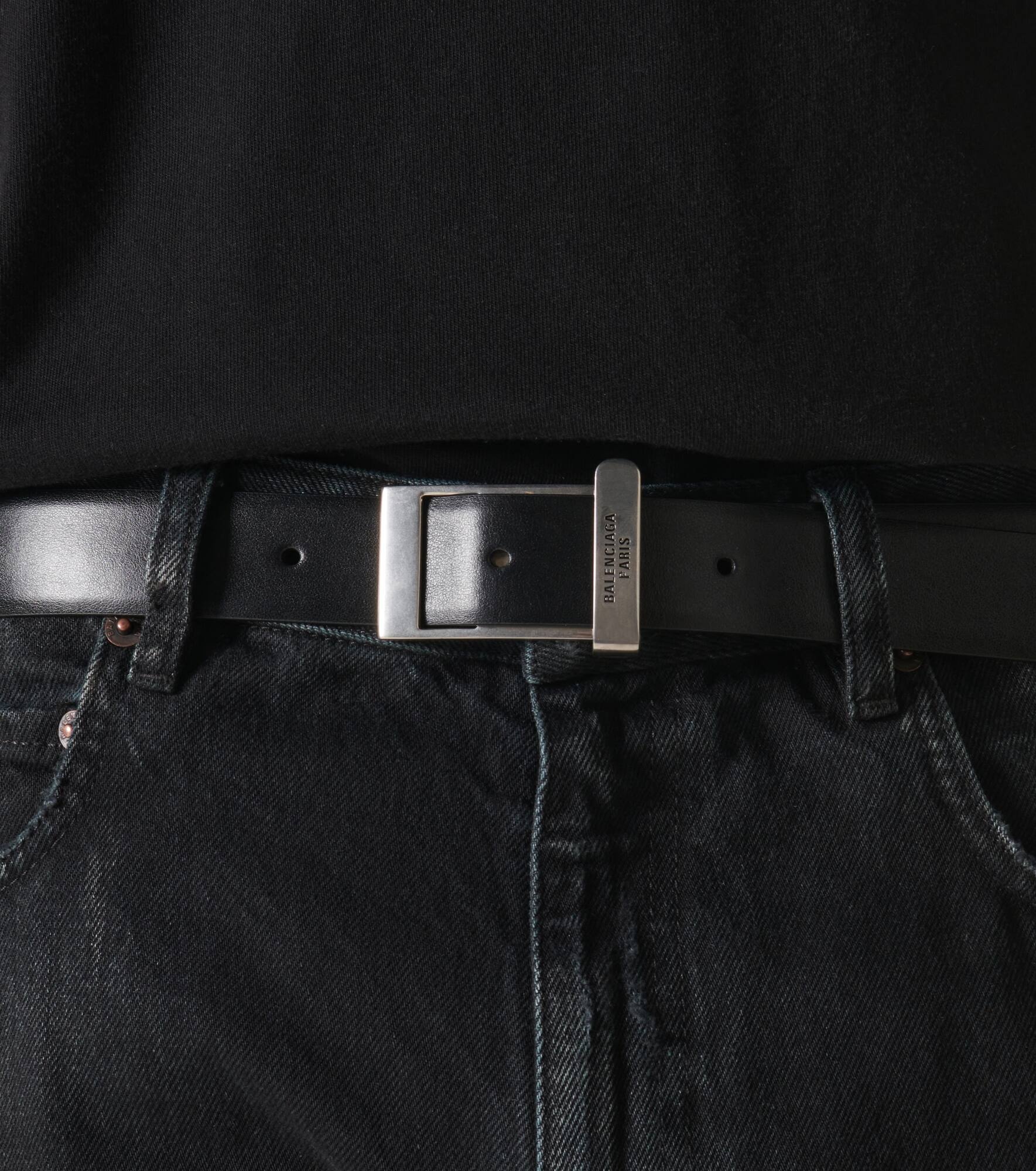 Logo leather belt - 3
