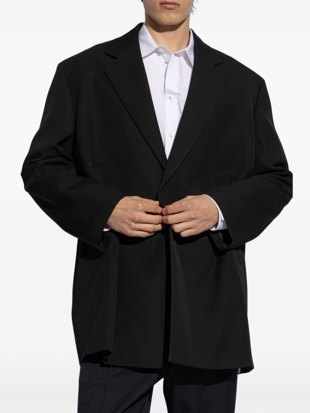 single-breasted wool blazer - 3