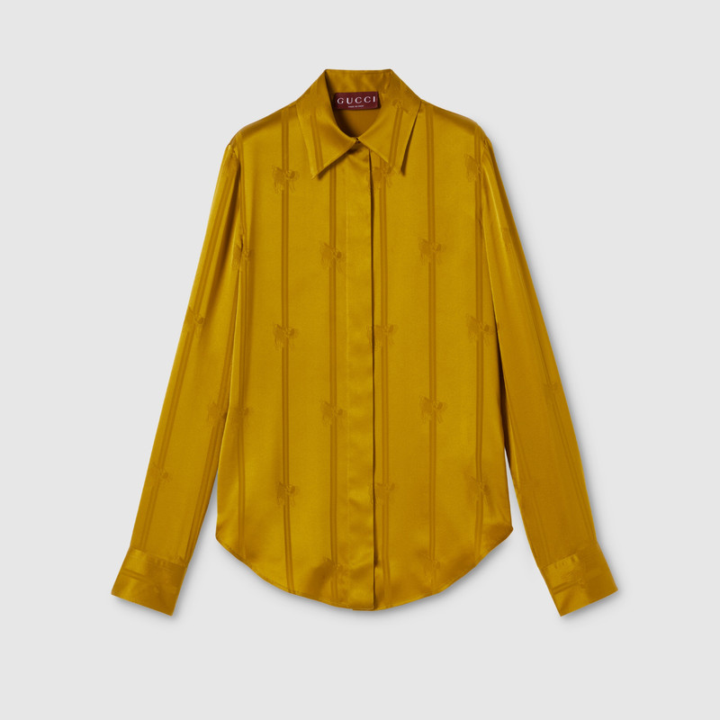 Equestrian silk jacquard shirt 1