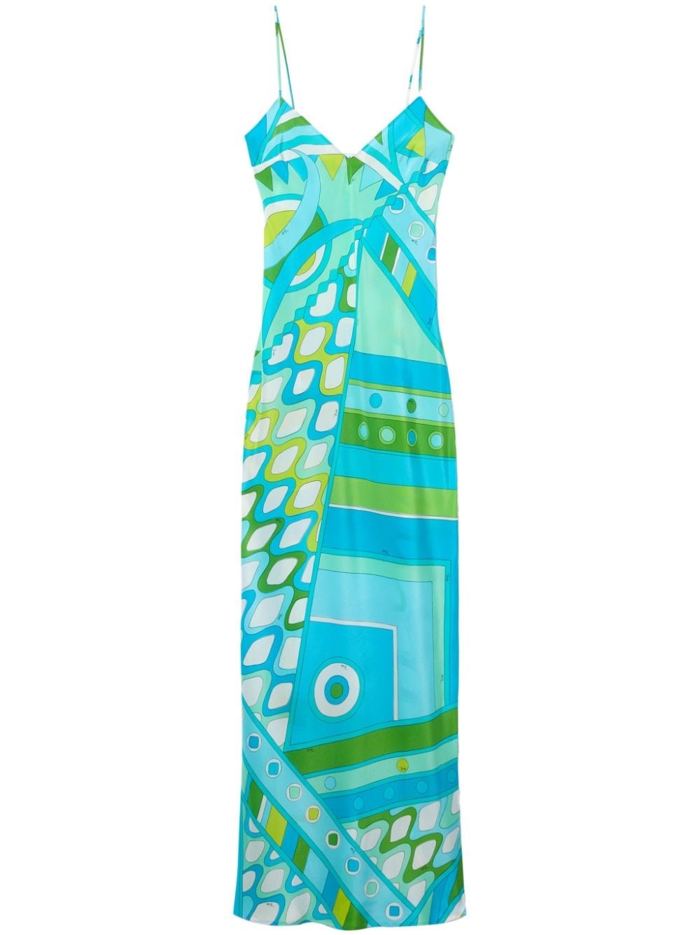 Vivara-print silk maxidress - 1