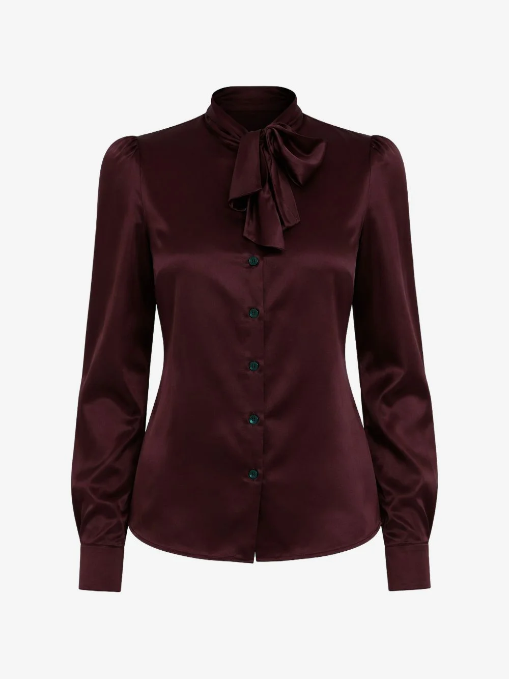 silk bow-tie blouse - 1