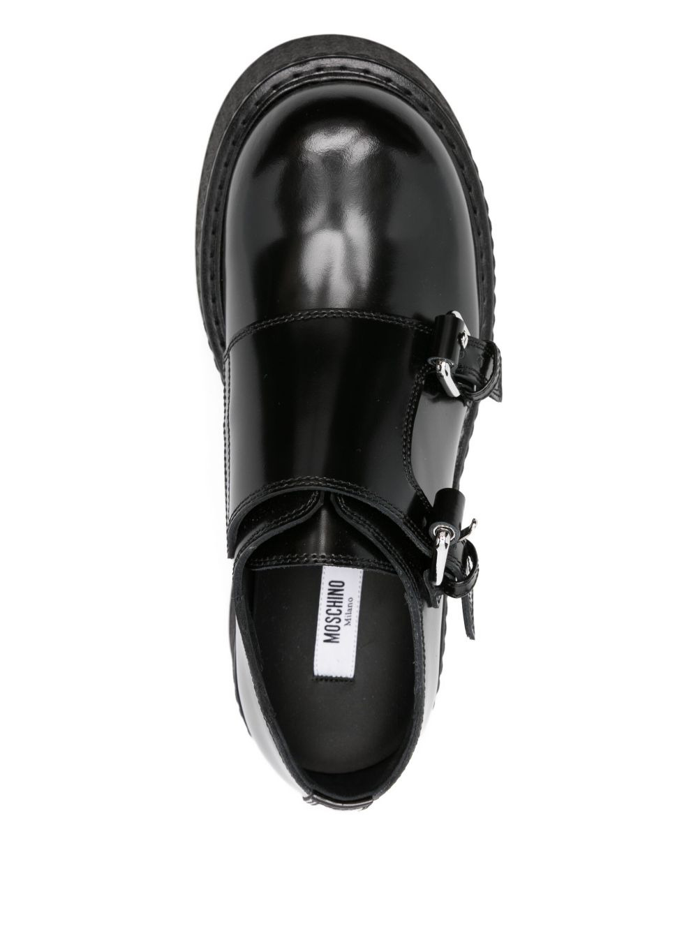 double-buckle platform shoes - 4