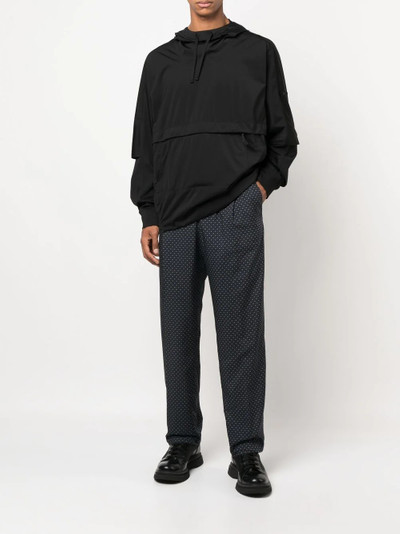sacai geometric-print drawstring trousers outlook