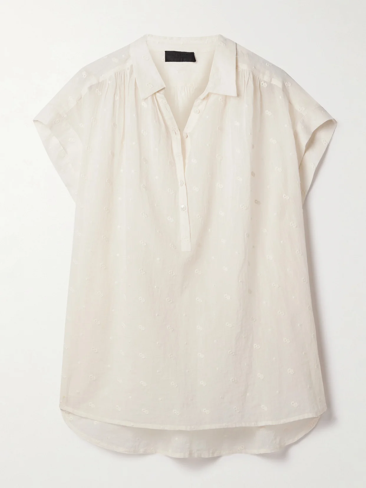 Normandy Embroidered Cotton-voile Blouse - 1
