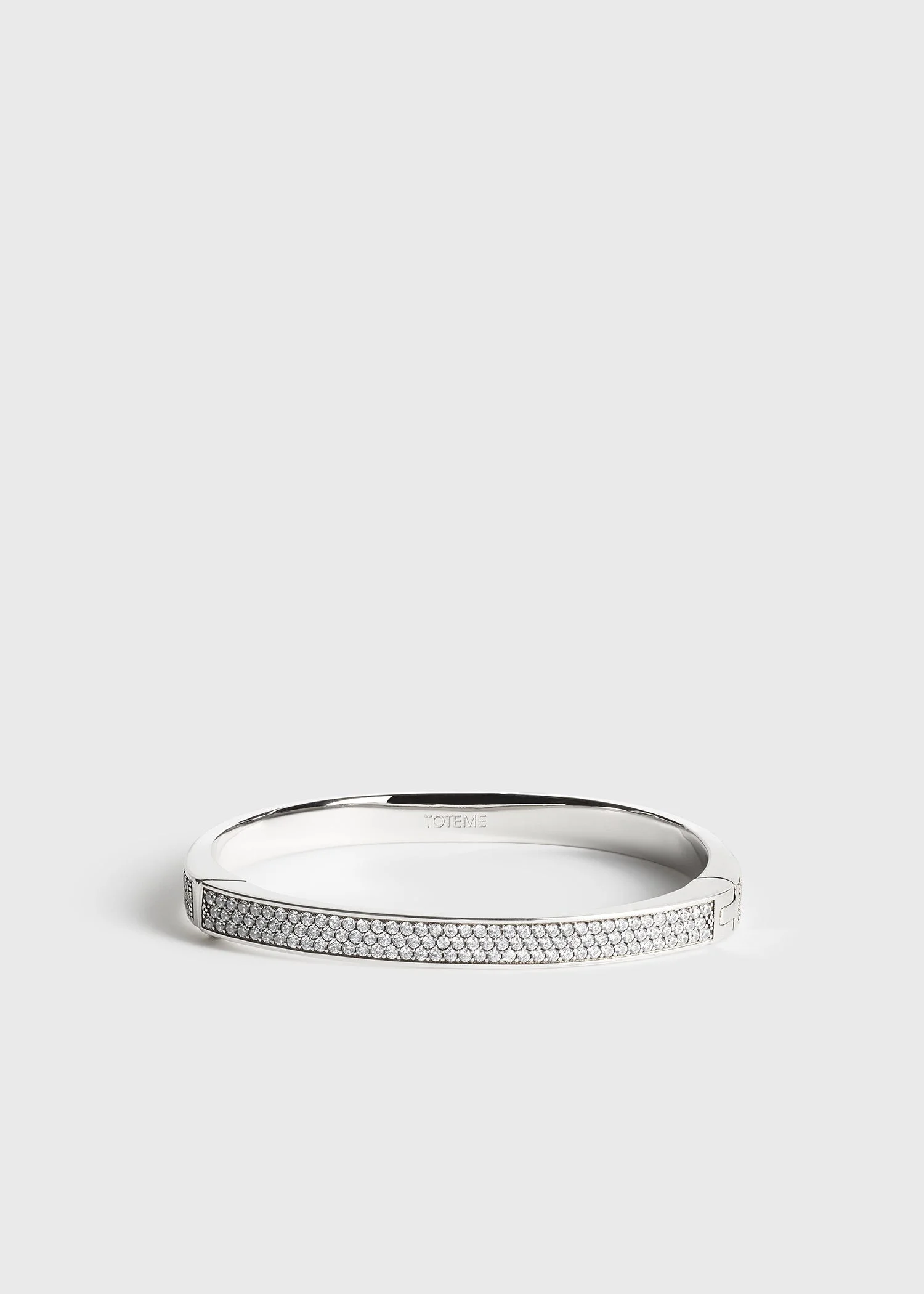 Signature pavé bracelet silver - 1
