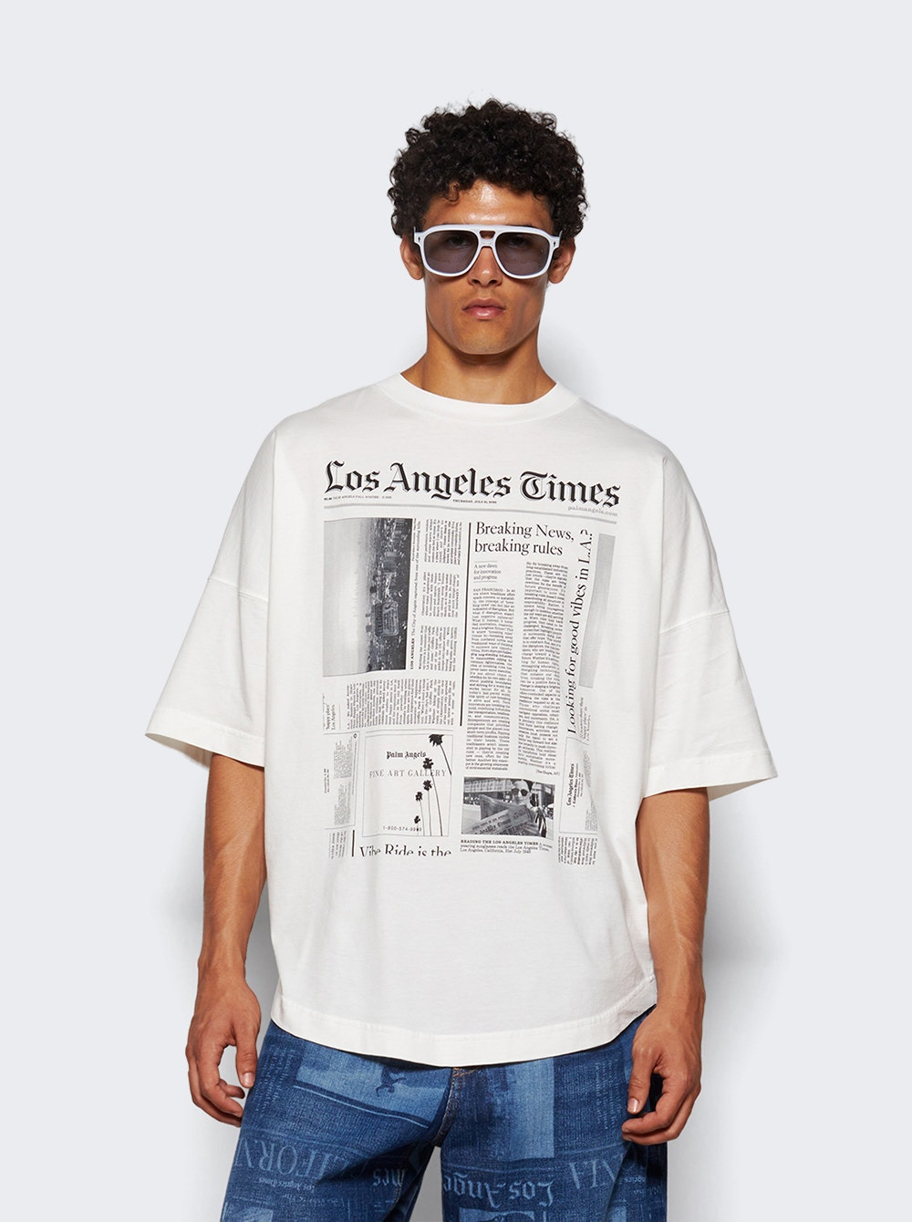 X La Times News Over Tee Off White - 2