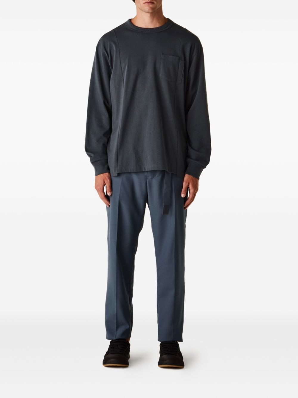 panelled-pocket T-shirt - 2
