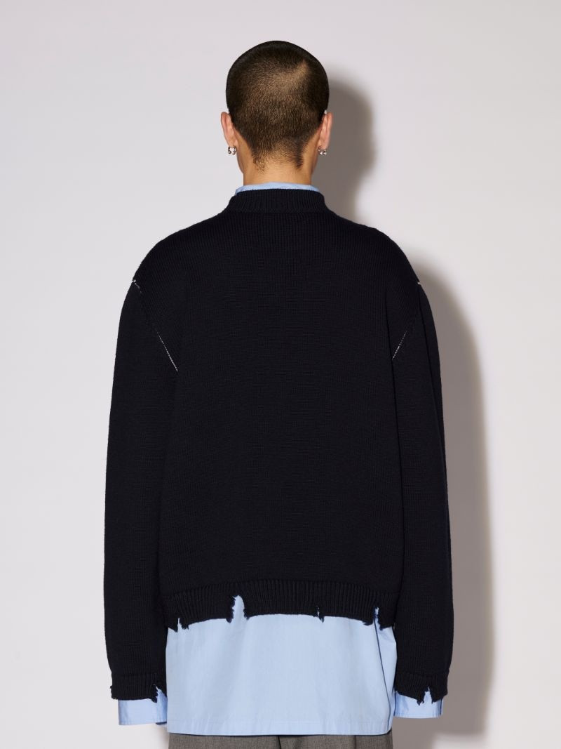 FELTED KNIT CREW NECK 4