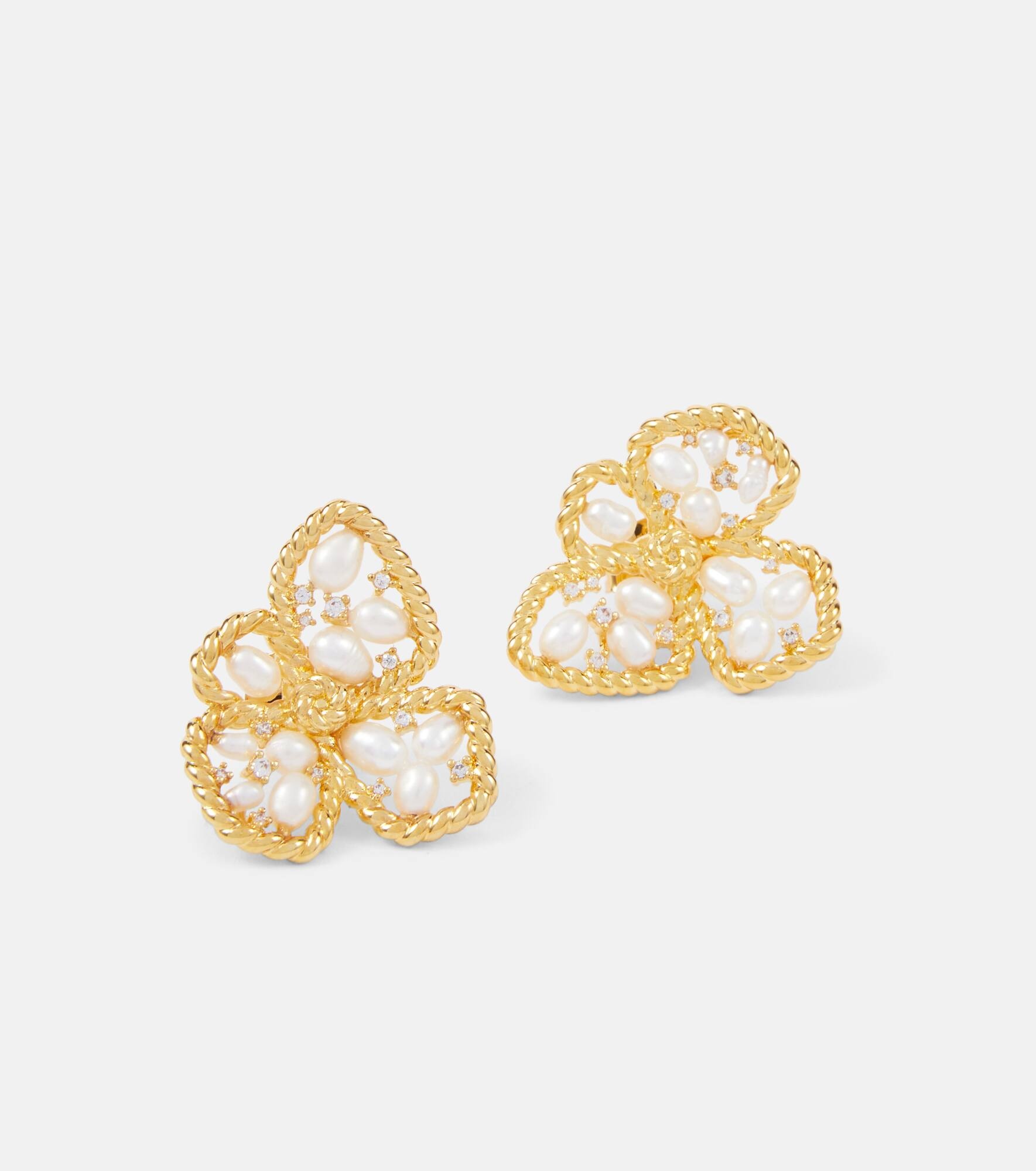 Bloom embellished earrings - 4