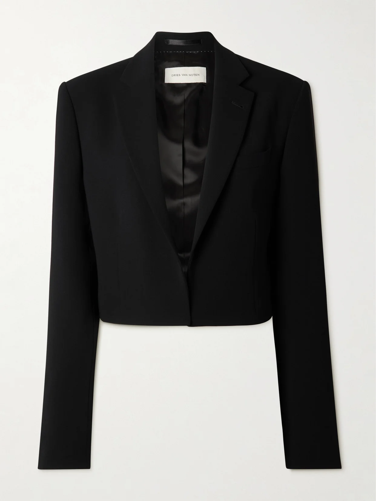 Cropped Crepe Blazer - 1