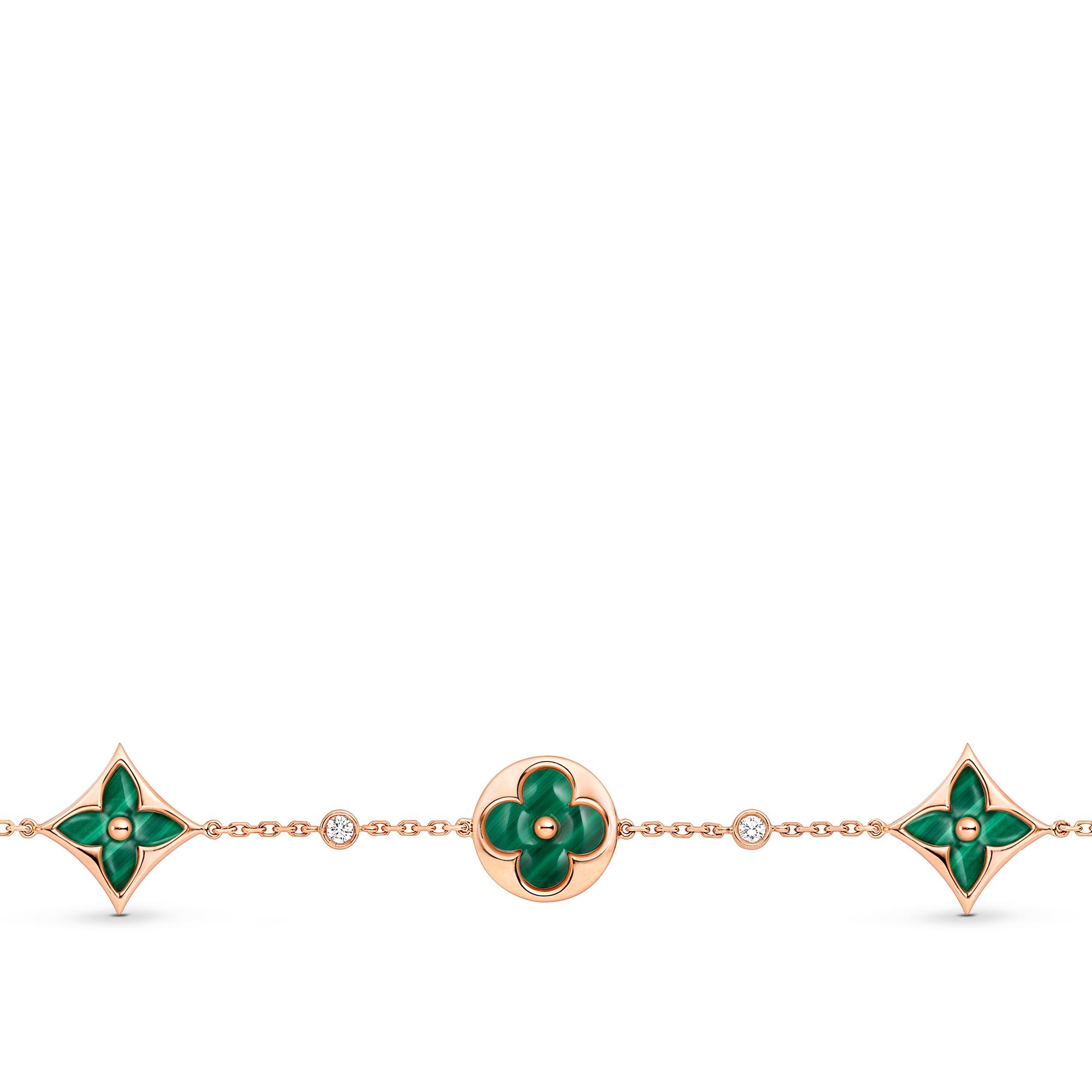 Color Blossom Bb Multi-Motif Bracelet, Pink Gold, Malachite And Diamonds - 3