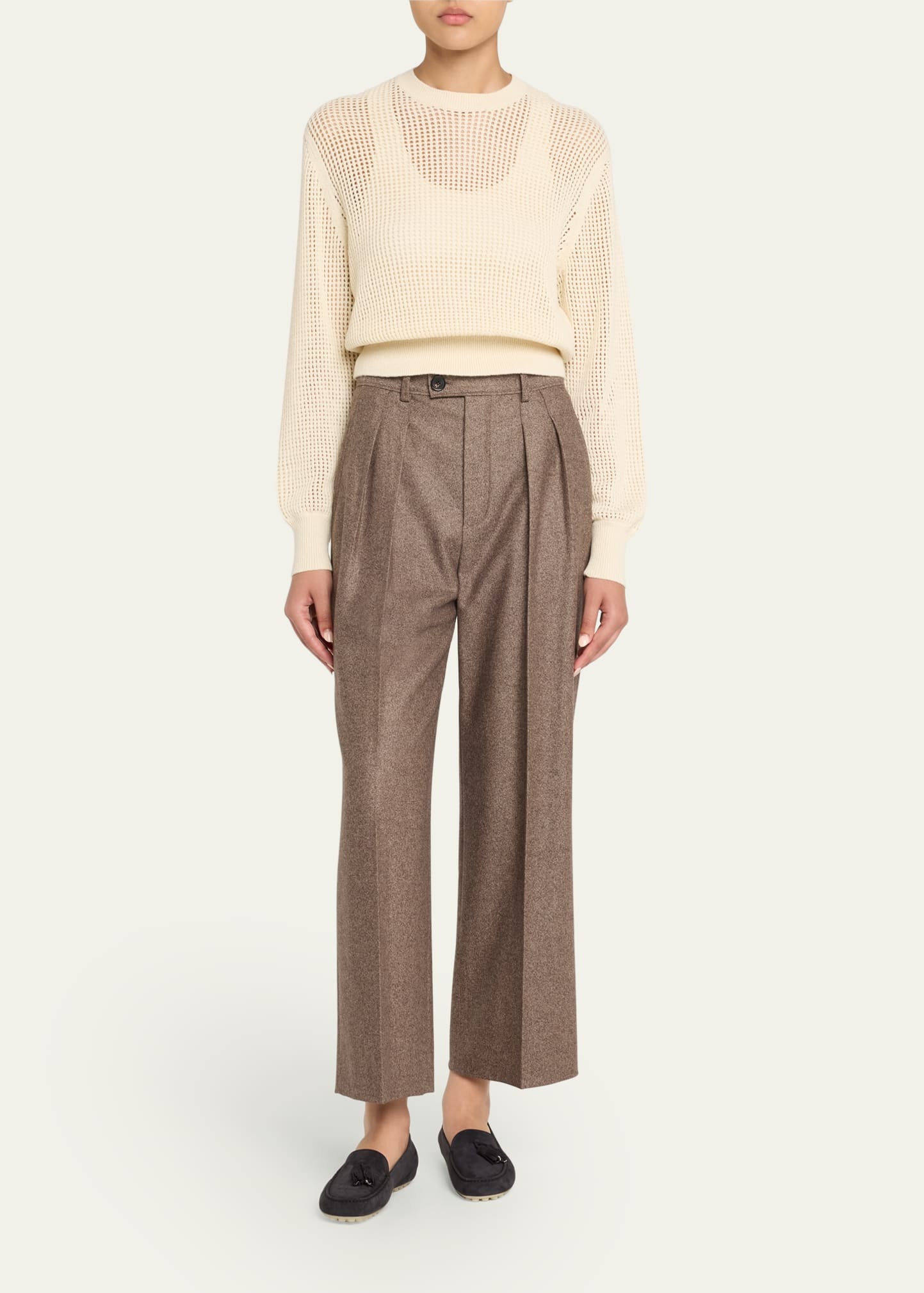Lenno Open Knit Cashmere GG 8 Sweater - 2