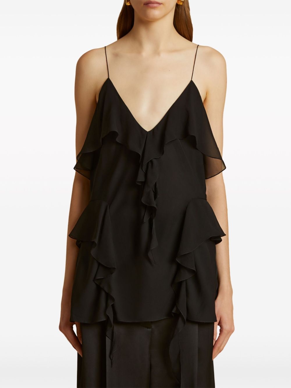 The Piet ruffled silk top - 6