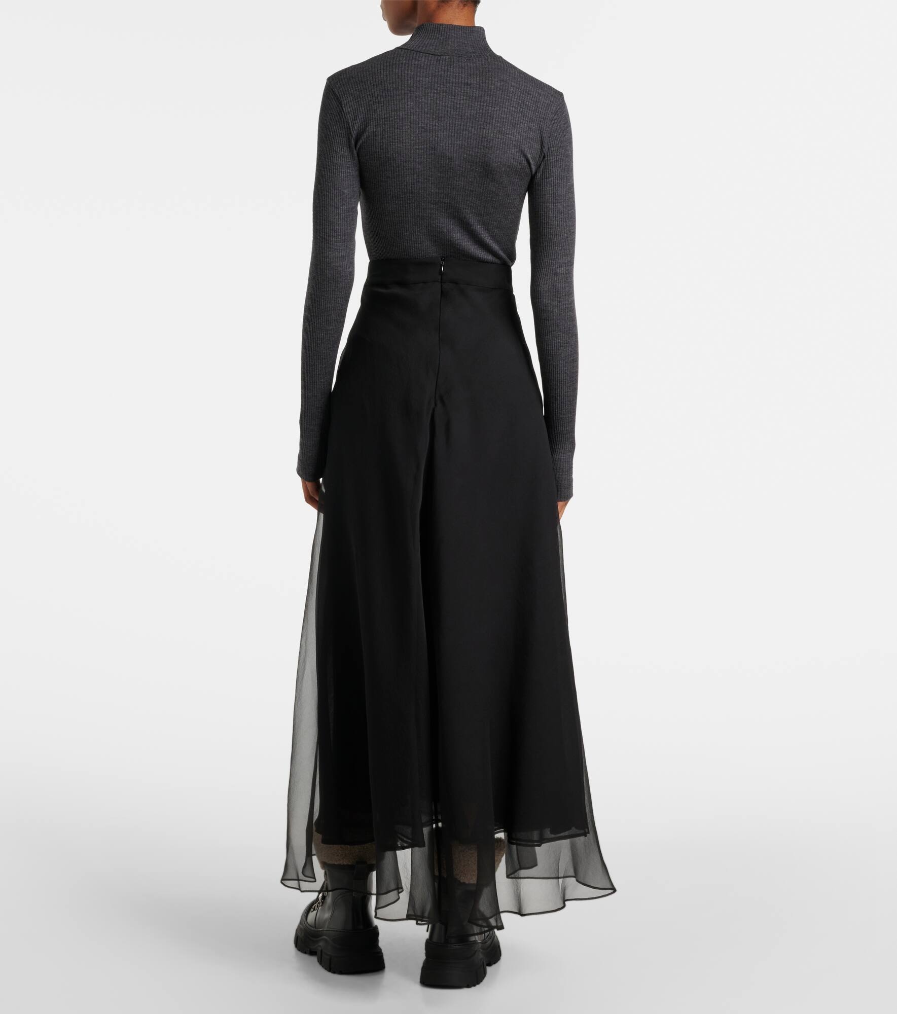 Silk midi skirt - 3