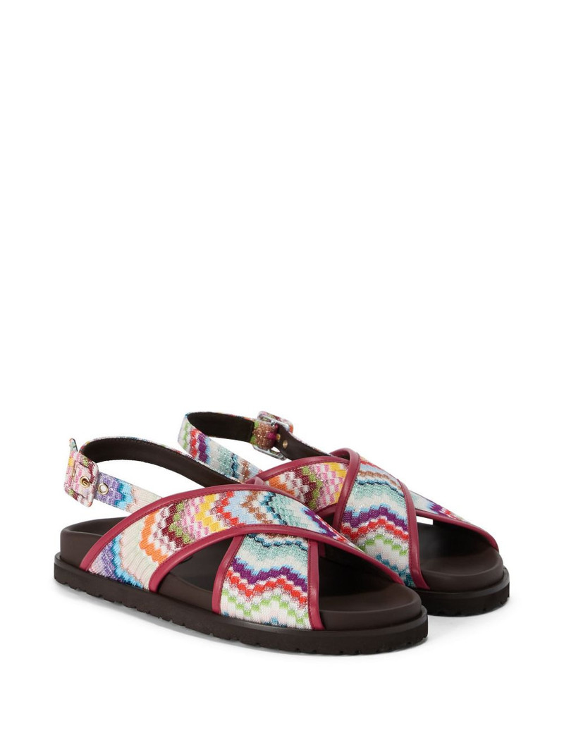 Missoni zigzag cross sandals outlook