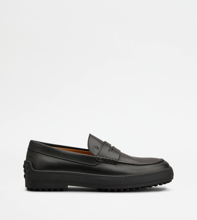 WINTER GOMMINO LOAFERS IN LEATHER - BLACK 1