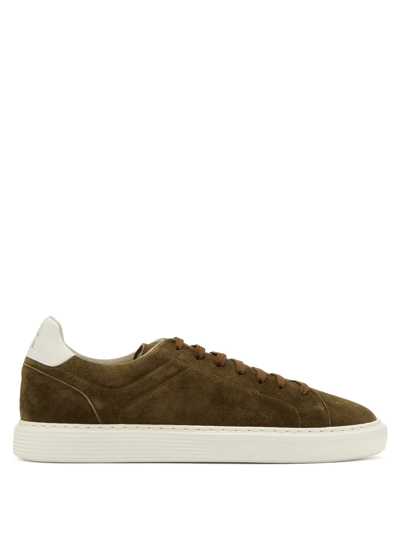 Logo-embossed suede trainers - 1