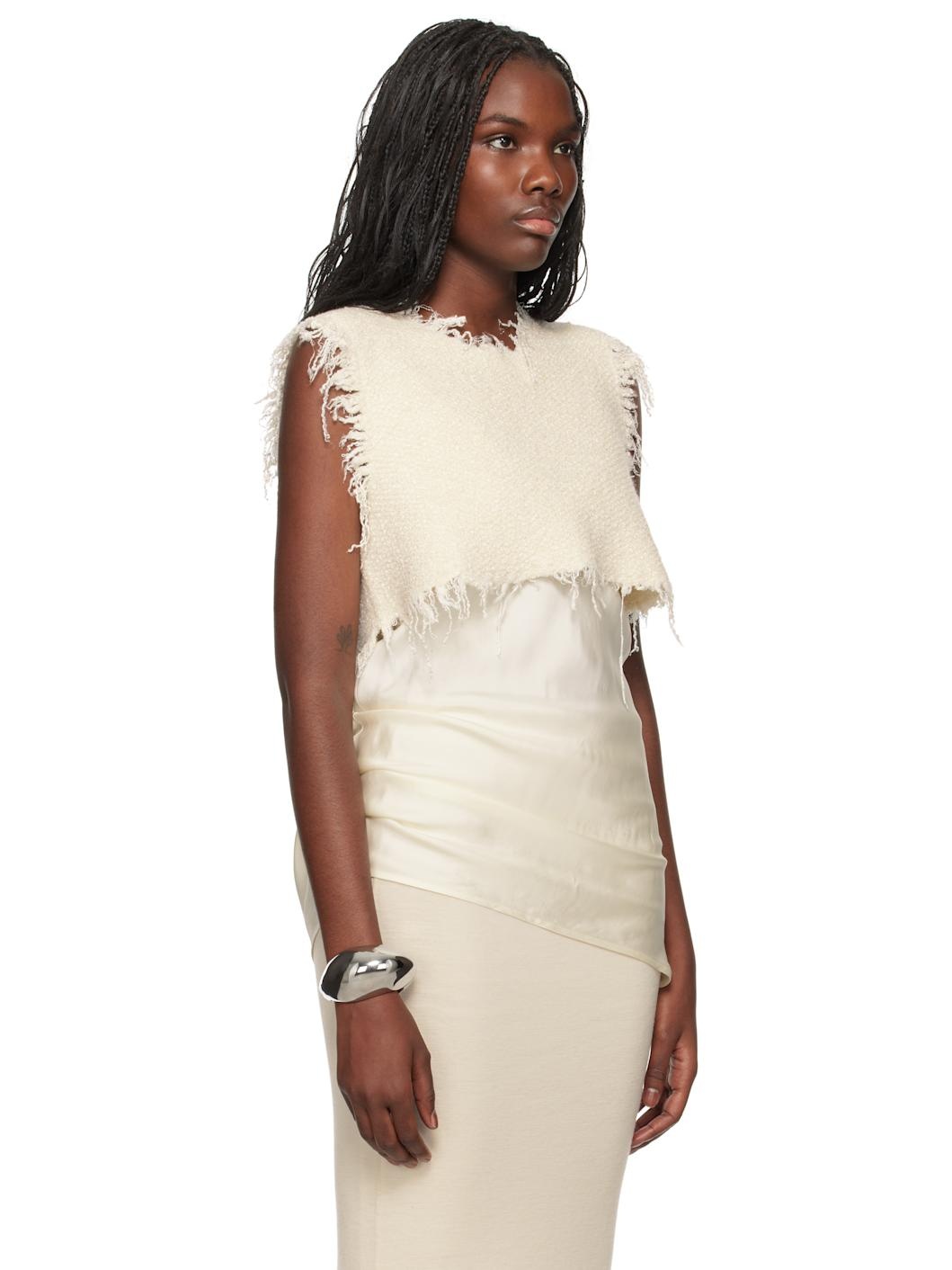 Off-White Knit & Slit Tank Top & Camisole Set - 2