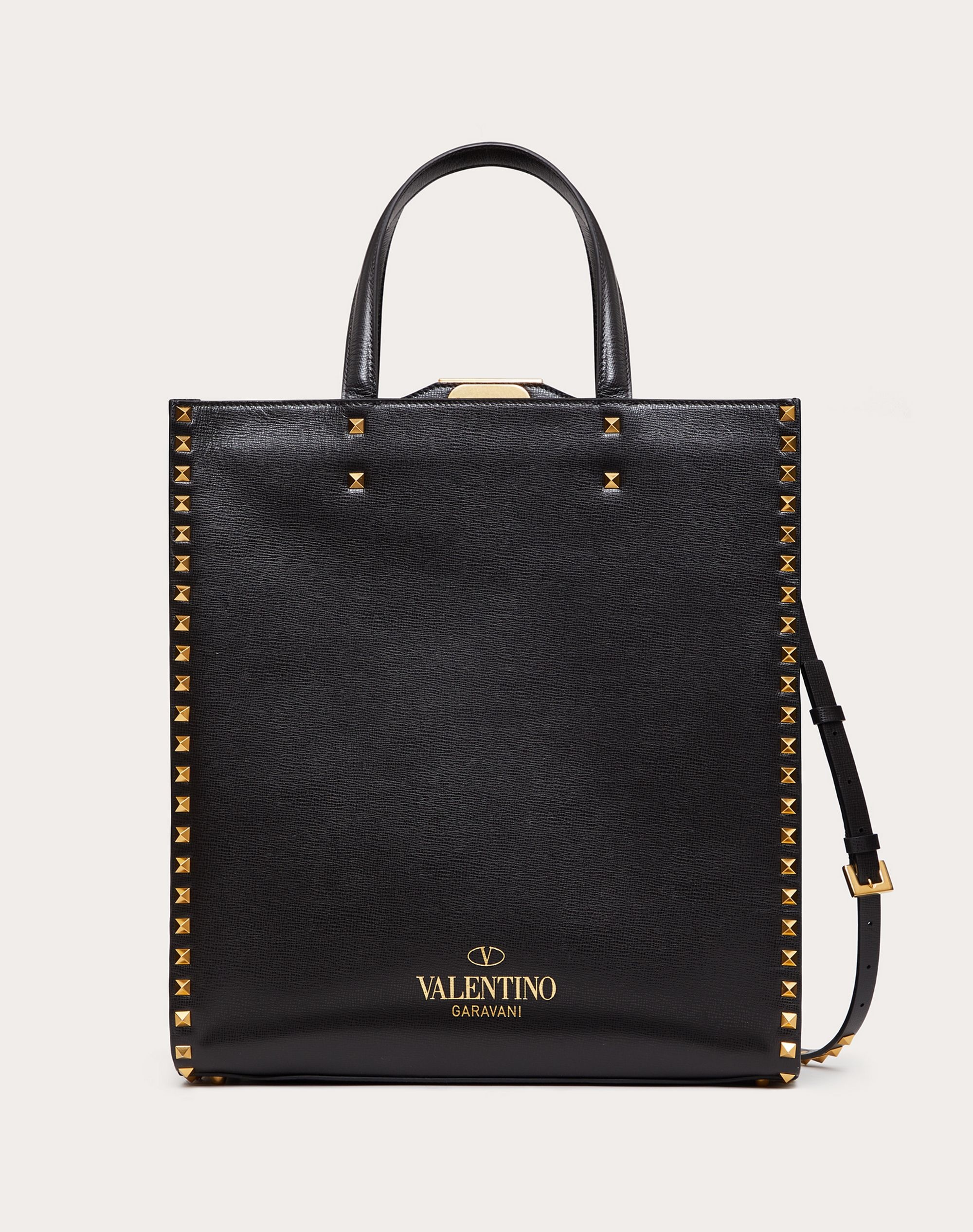 Rockstud Alcove Grainy Calfskin Tote Bag - 3