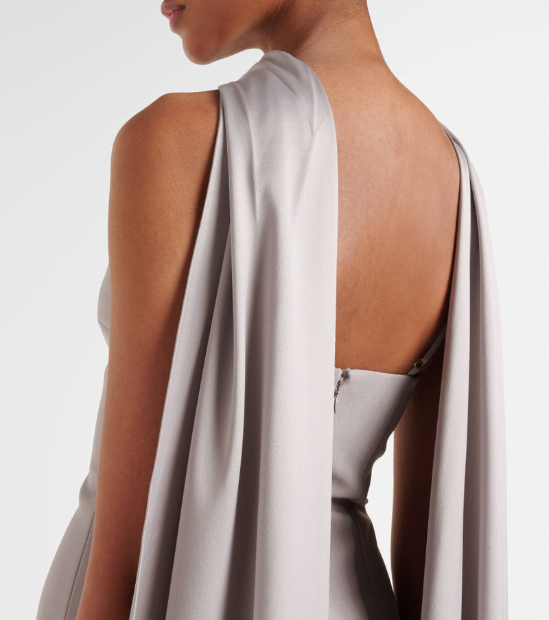 Cece satin and crêpe gown 5