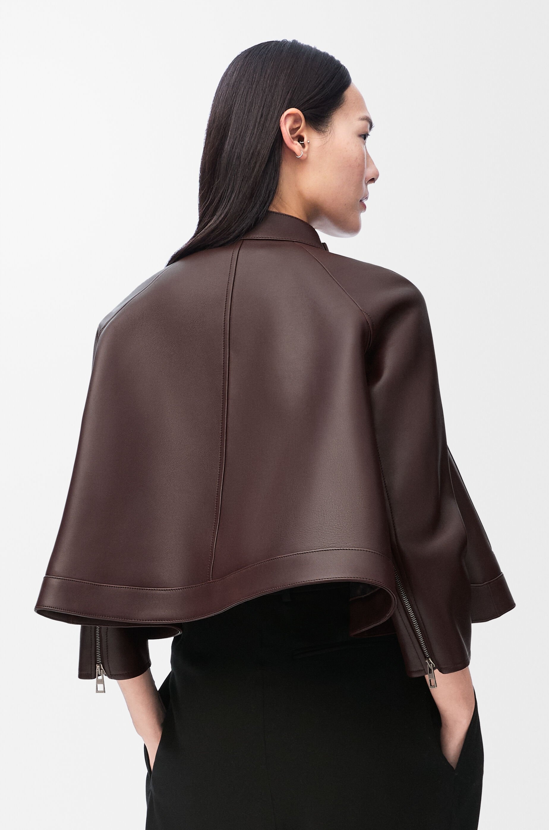 Trapeze jacket in nappa lambskin - 4