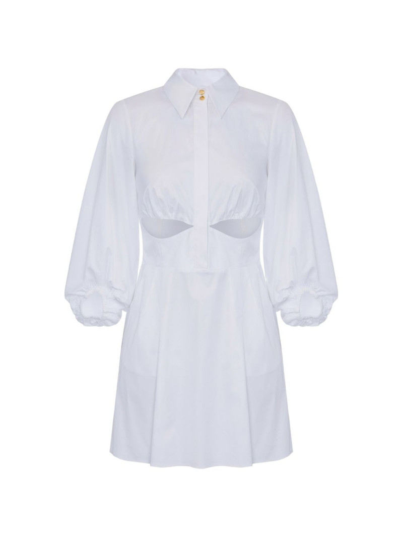 cut-out balloon sleeve dress 1