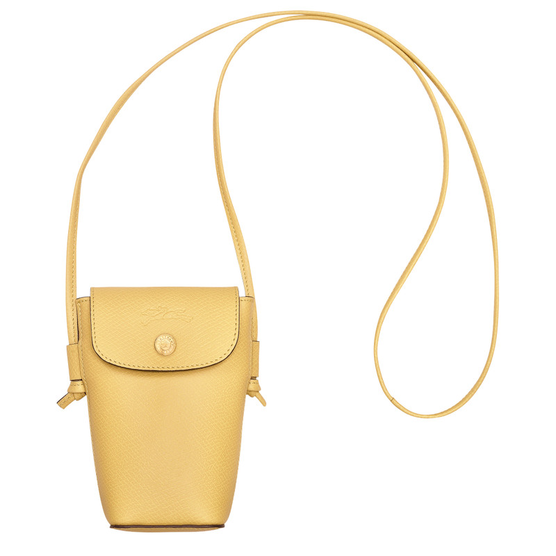 Épure Phone case with leather lace Yellow Chick - Leather 1