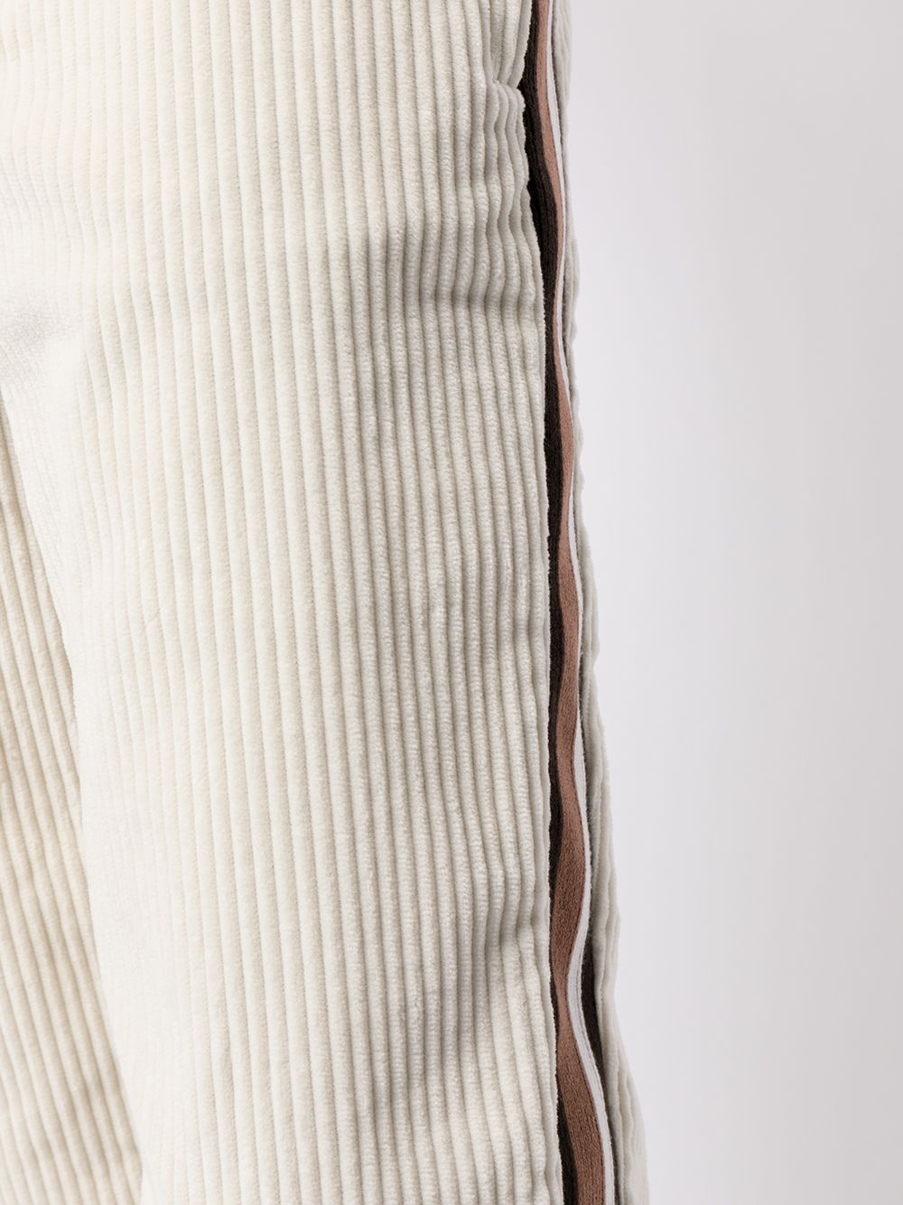 side-stripe corduroy trousers - 5