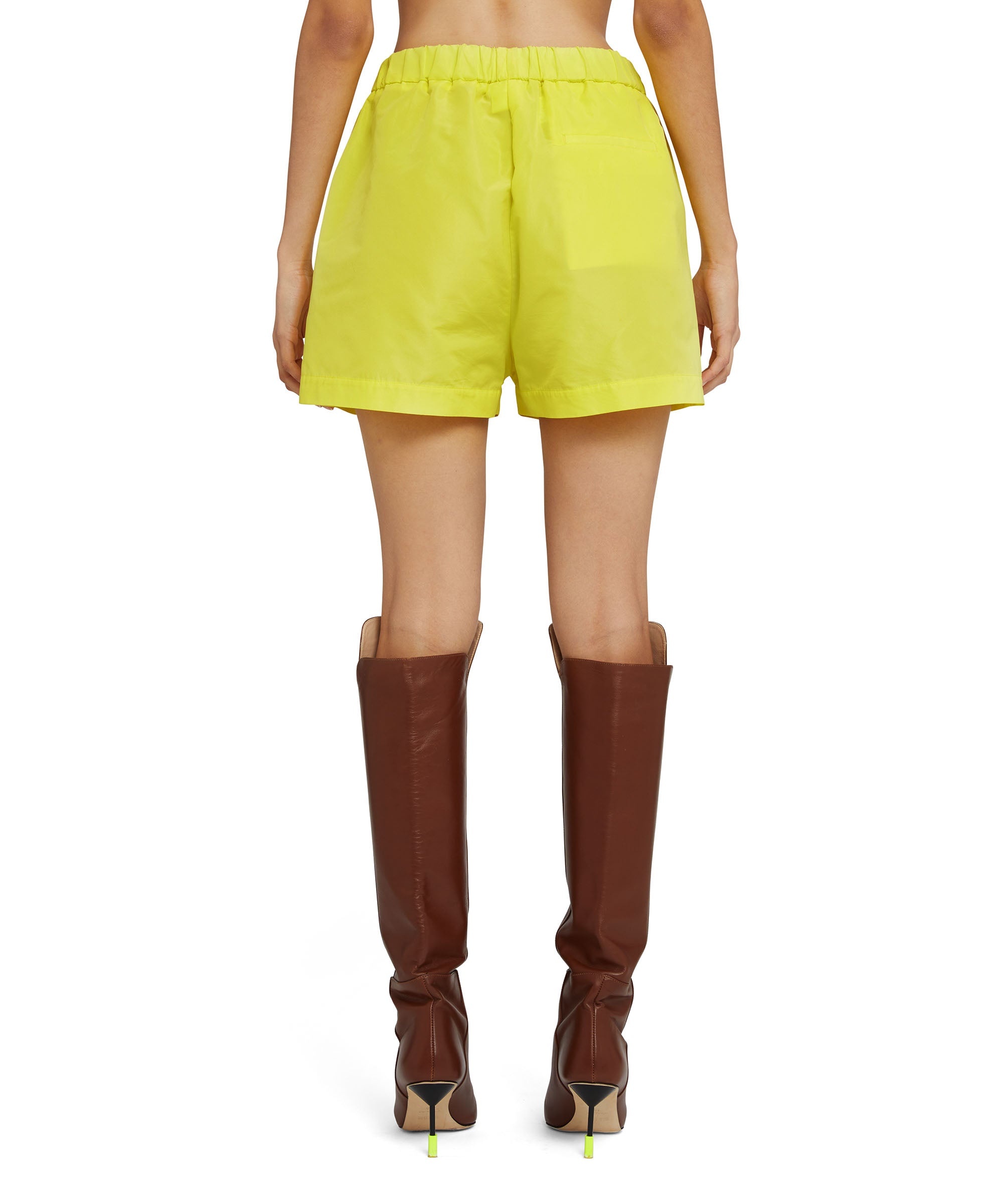 Solid color taffeta shorts - 4