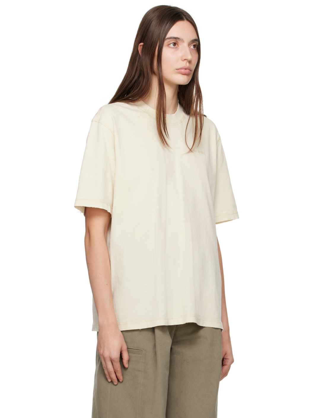 Beige Fade Out T-Shirt - 2