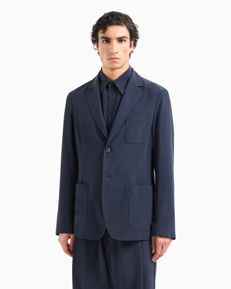 GIORGIO ARMANI SILK CRÊPE SINGLE-BREASTED JACKET outlook