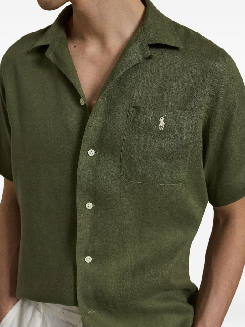 short-sleeve pocket linen shirt 5