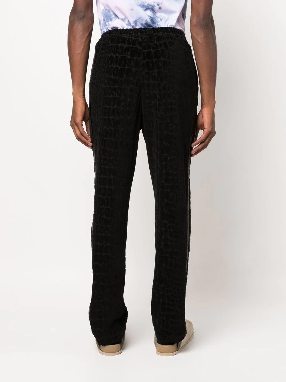 velour-effect track pants - 4